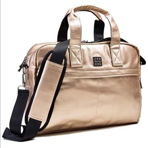 Gold laptop bag - brand new!